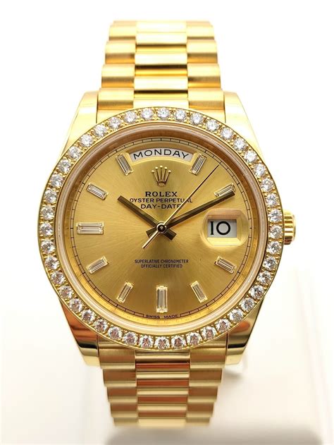 rolex day-date baguette bezel|rolex day date watch.